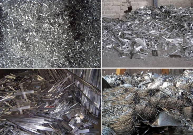 Aluminum scrap for baling