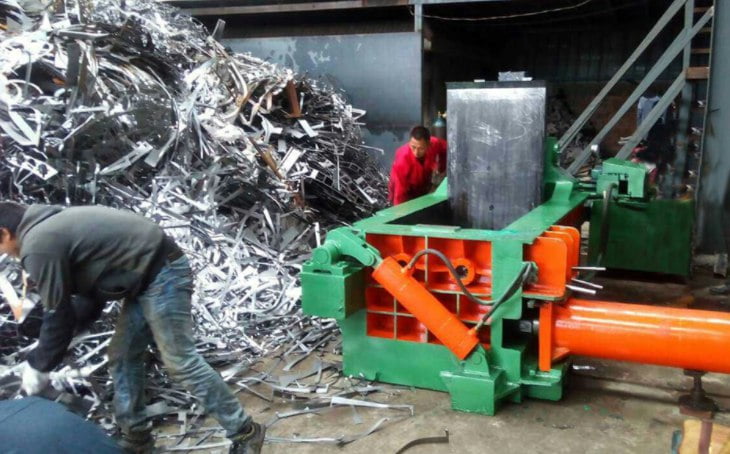 Industrial metal baler installed in Iraq