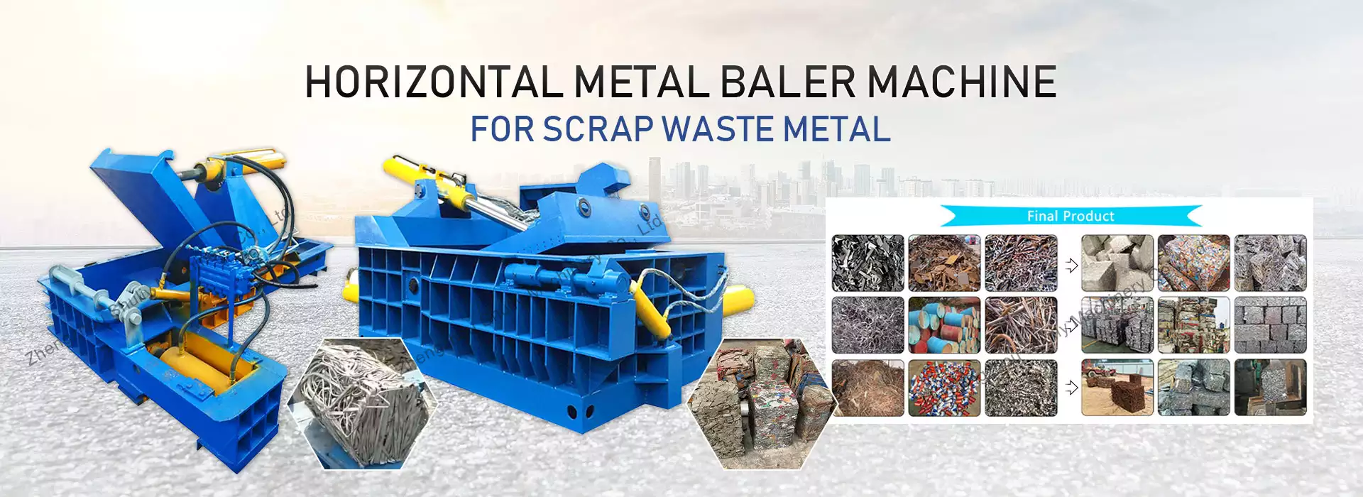 horizontal metal baler machine for sale