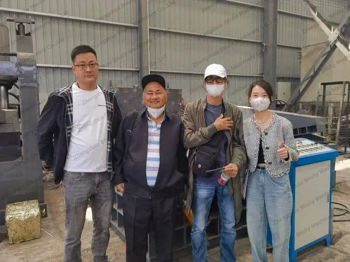 Scrap baling press factory visit