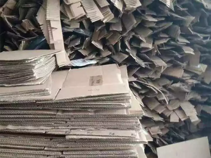 Waste cardboard recycling