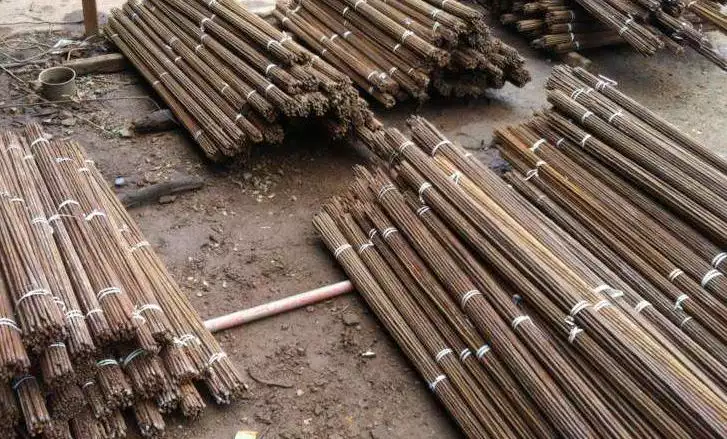 Straightened rebars